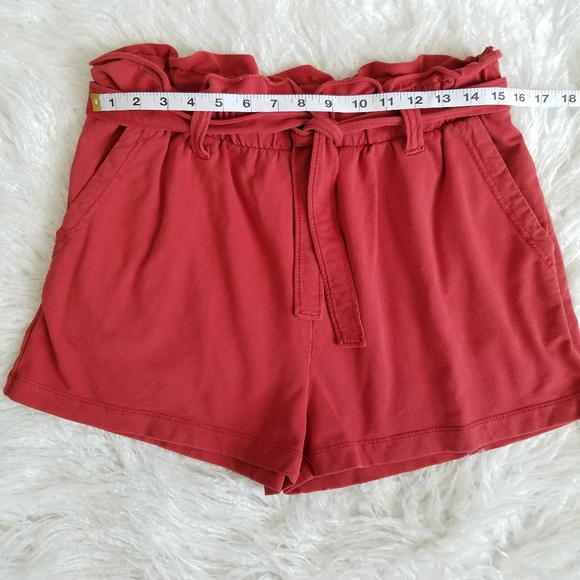 ✨Host Pick!✨ BP Paperbag High Waist Shorts in Rust - Picture 7 of 12